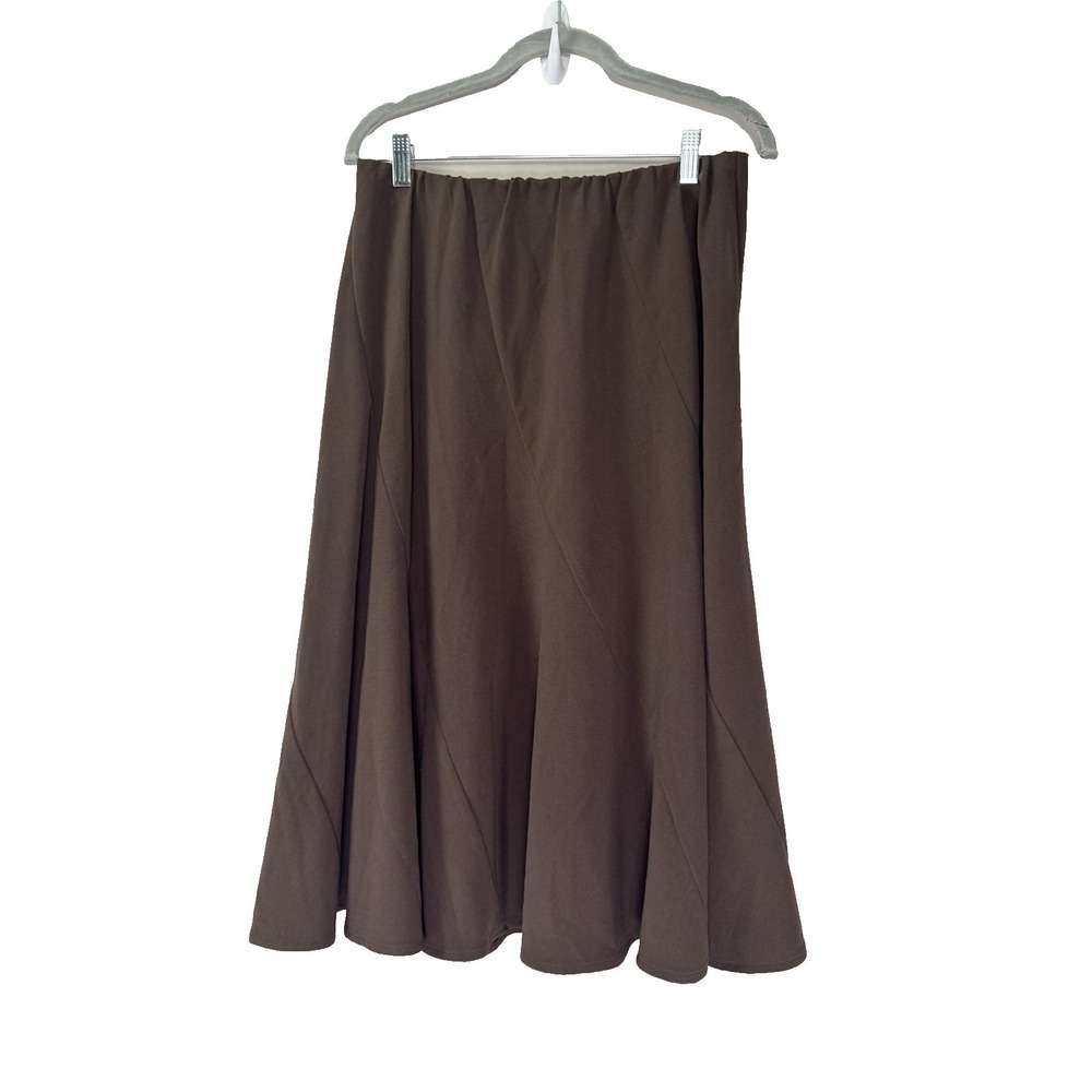 VTG Y2K Whimsigoth Women 12 Flowy Midi Skirt Bias Cut Flare Forest Fairy Grunge